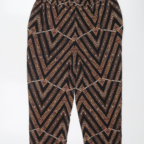 ASTR Womens Multicoloured Geometric Polyester Jumpsuit One-Piece Size S Pullover