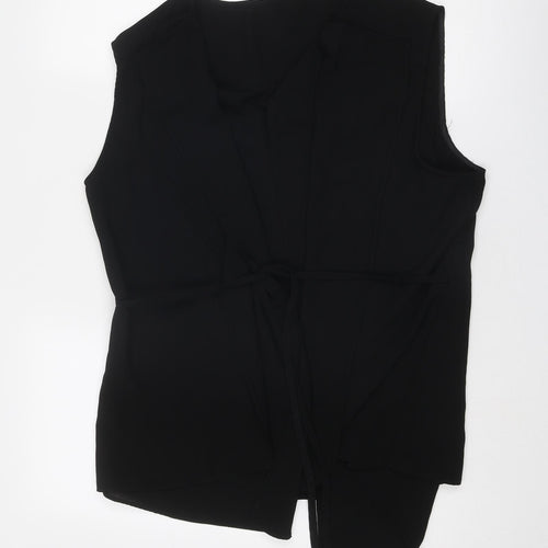 Red Herring Womens Black Polyester Basic Tank Size 16 Round Neck