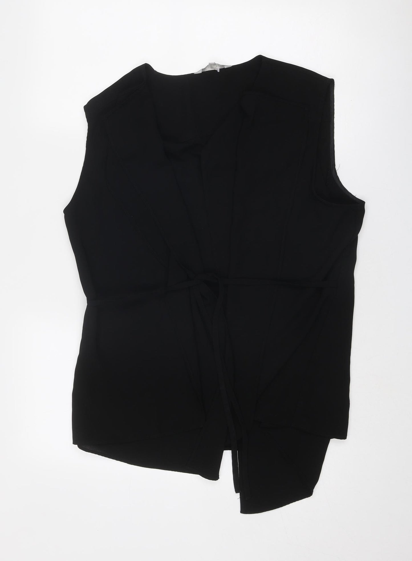 Red Herring Womens Black Polyester Basic Tank Size 16 Round Neck