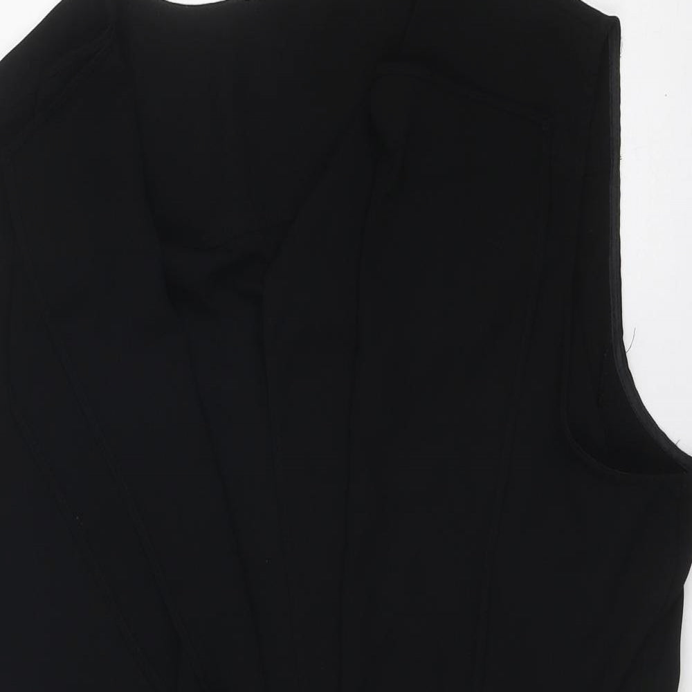 Red Herring Womens Black Polyester Basic Tank Size 16 Round Neck