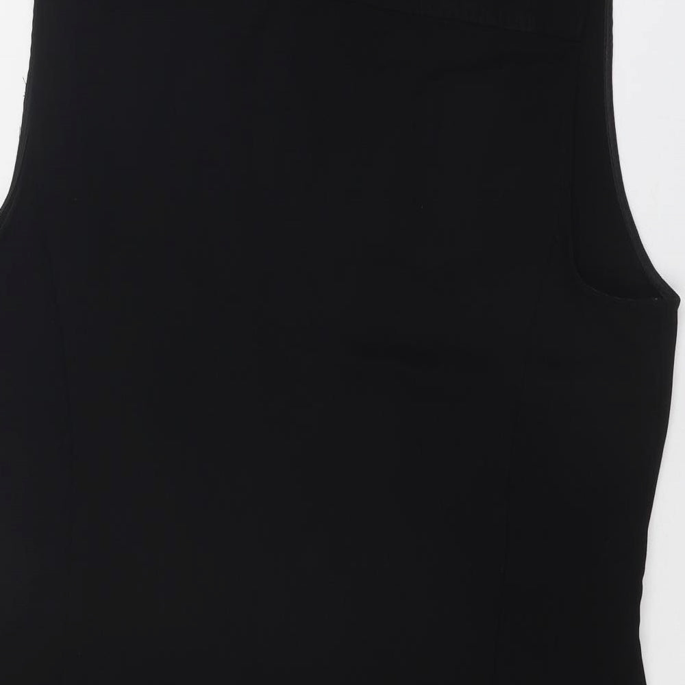 Red Herring Womens Black Polyester Basic Tank Size 16 Round Neck