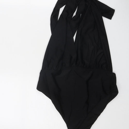 Boohoo Womens Black Polyester One Piece Size 14