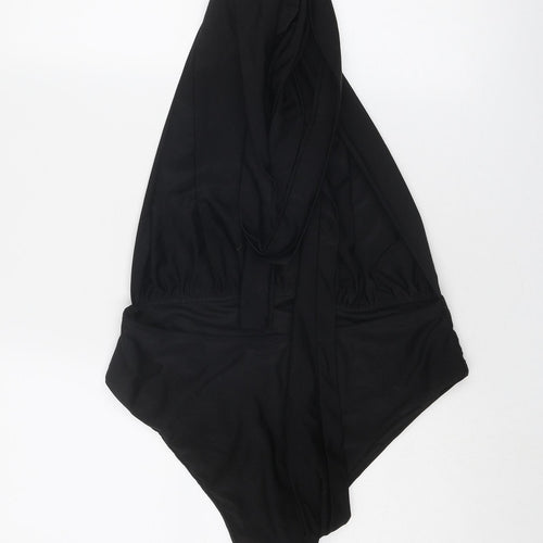 Boohoo Womens Black Polyester One Piece Size 14