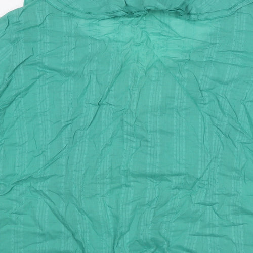 Per Una Womens Green Cotton Basic Button-Up Size 20 V-Neck
