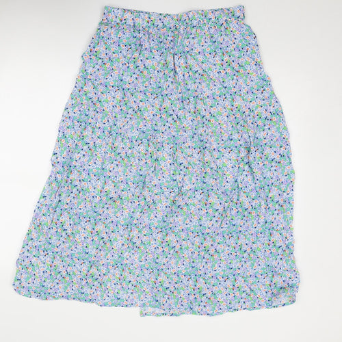 Marks and Spencer Womens Multicoloured Floral Viscose A-Line Skirt Size 14