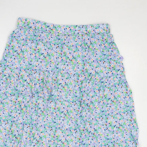 Marks and Spencer Womens Multicoloured Floral Viscose A-Line Skirt Size 14