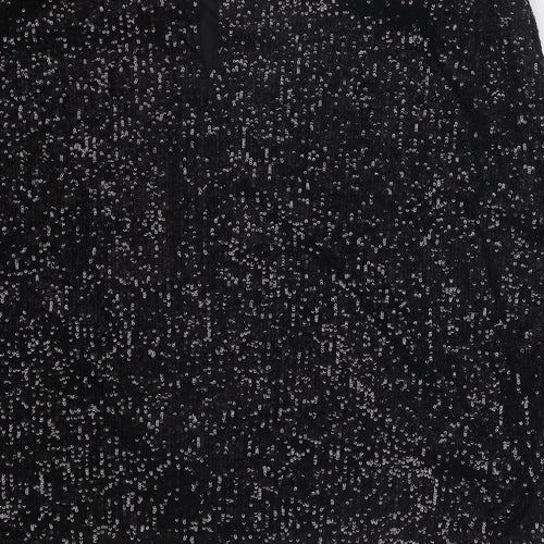Marks and Spencer Womens Black Polyester Cropped Tank Size 18 Off the Shoulder