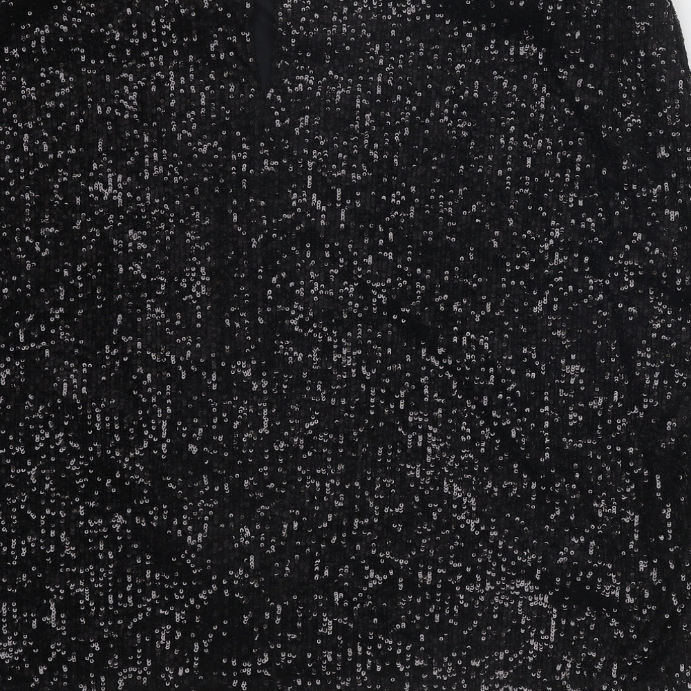 Marks and Spencer Womens Black Polyester Cropped Tank Size 18 Off the Shoulder