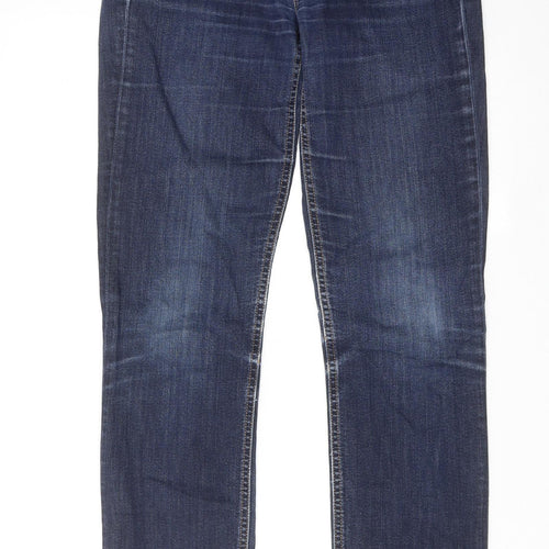 Gap Mens Blue Cotton Straight Jeans Size 28 in Regular Zip