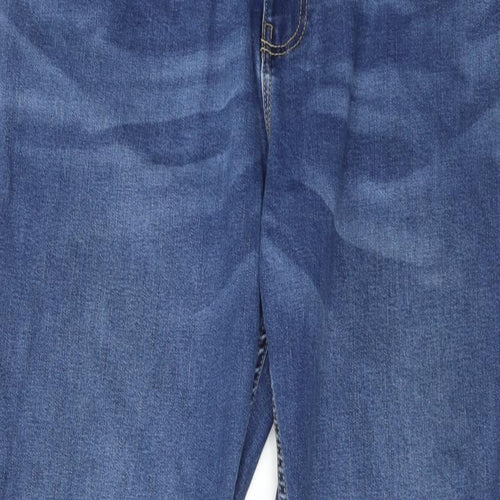 Jacamo Mens Blue Cotton Straight Jeans Size 42 in Regular Zip