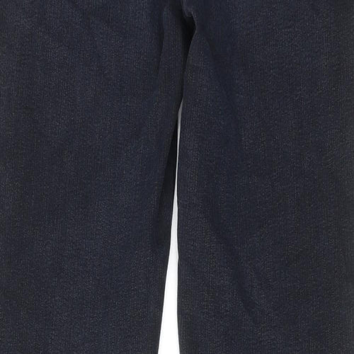 M&Co Womens Blue Cotton Straight Jeans Size 10 Regular Zip