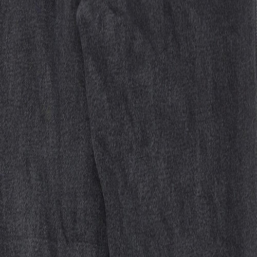 Monki Womens Grey Cotton Straight Jeans Size 26 in Regular Zip