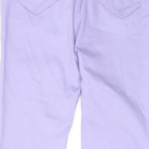 Per Una Womens Purple Cotton Straight Jeans Size 18 Regular Zip