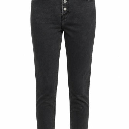 Zara Womens Black Cotton Skinny Jeans Size 26 in Regular Button