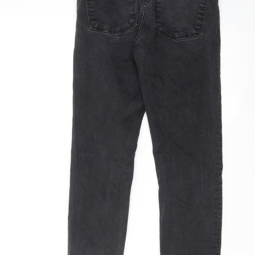 Zara Womens Black Cotton Skinny Jeans Size 26 in Regular Button