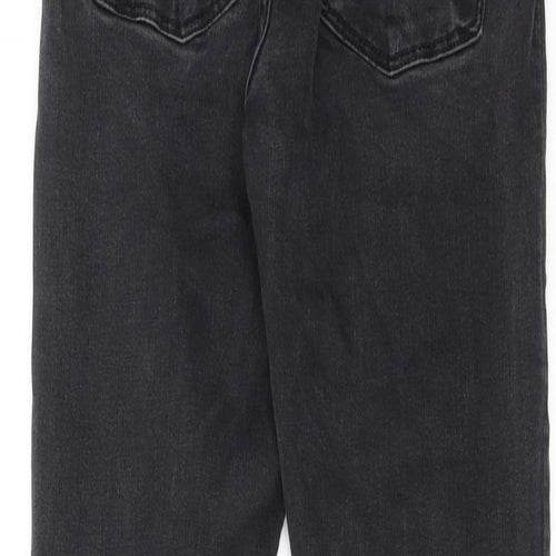 Zara Womens Black Cotton Skinny Jeans Size 26 in Regular Button