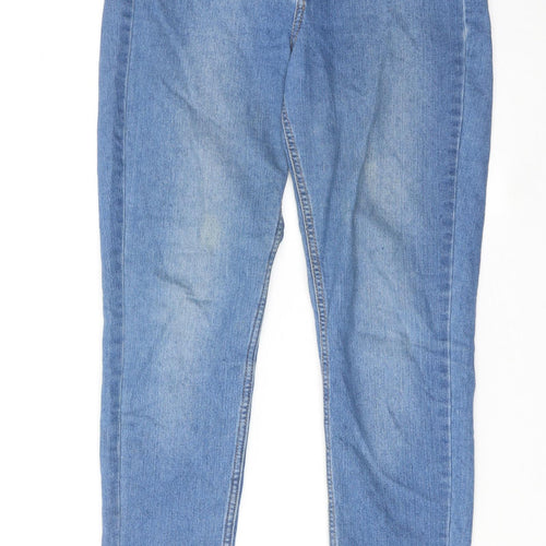 H&M Womens Blue Cotton Skinny Jeans Size 28 in Regular Zip