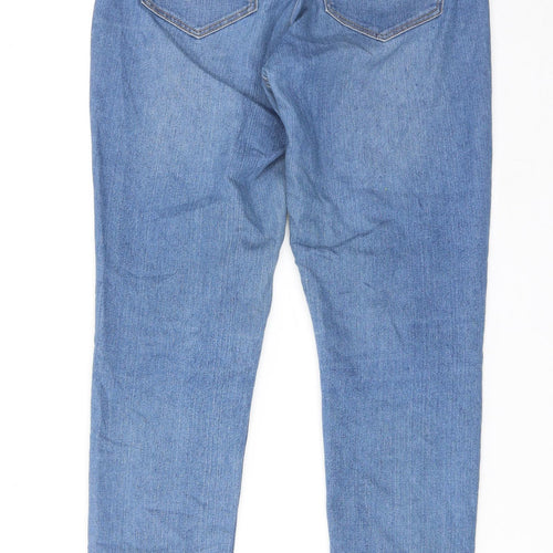 H&M Womens Blue Cotton Skinny Jeans Size 28 in Regular Zip