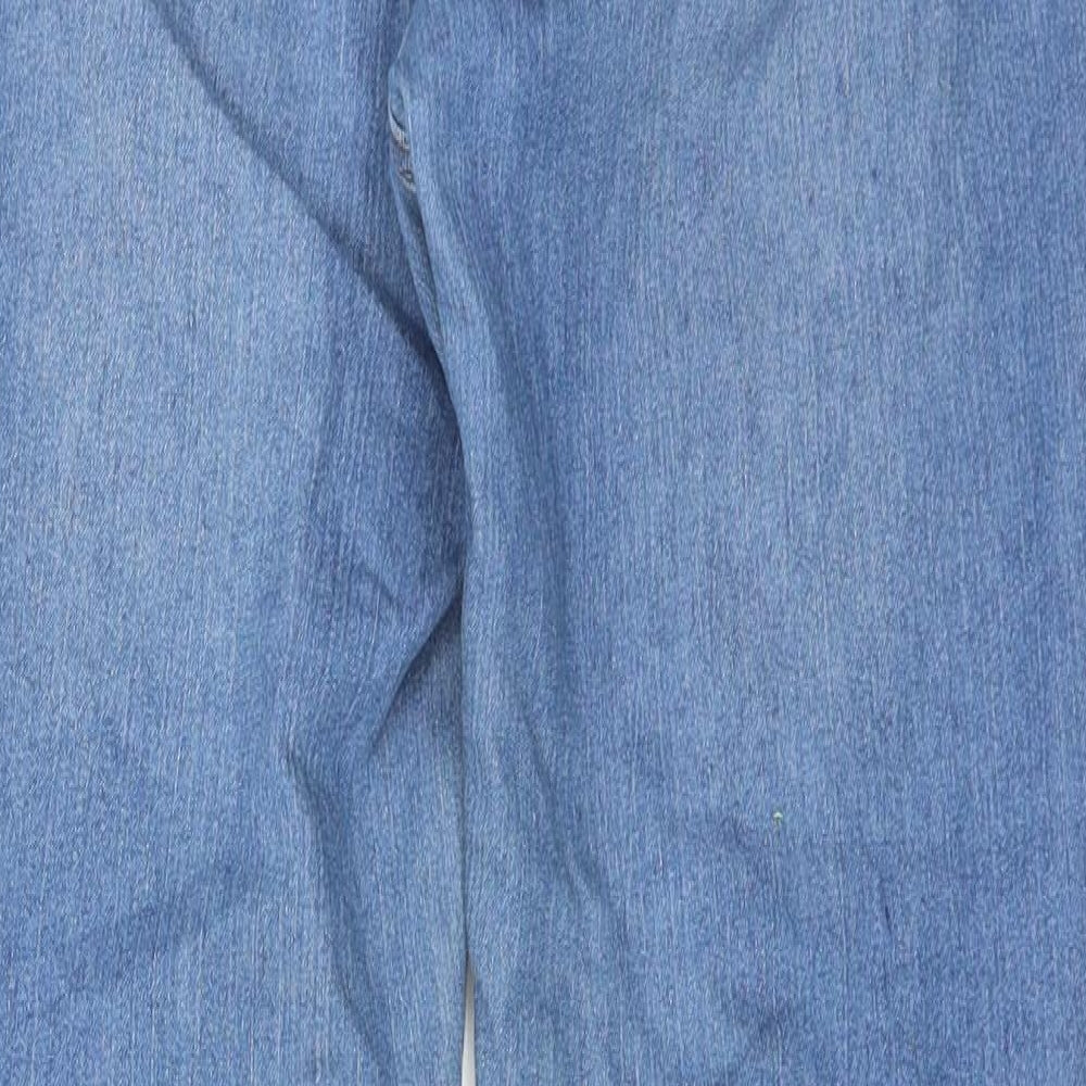 H&M Womens Blue Cotton Skinny Jeans Size 28 in Regular Zip