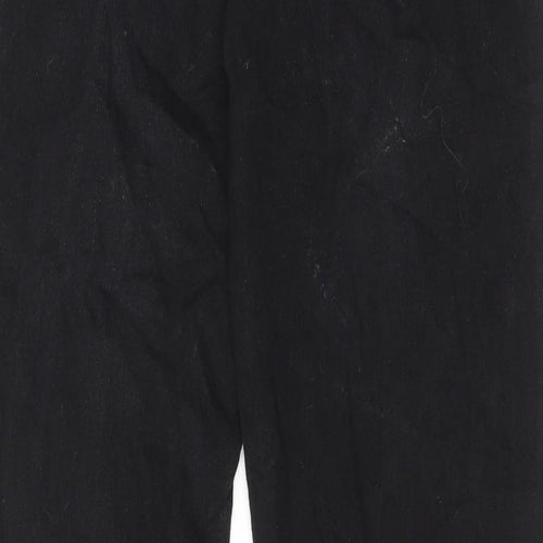 LTS Womens Black Cotton Straight Jeans Size 10 Regular Zip