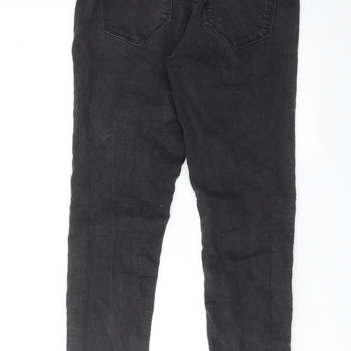 H&M Womens Grey Cotton Straight Jeans Size 29 in Regular Zip