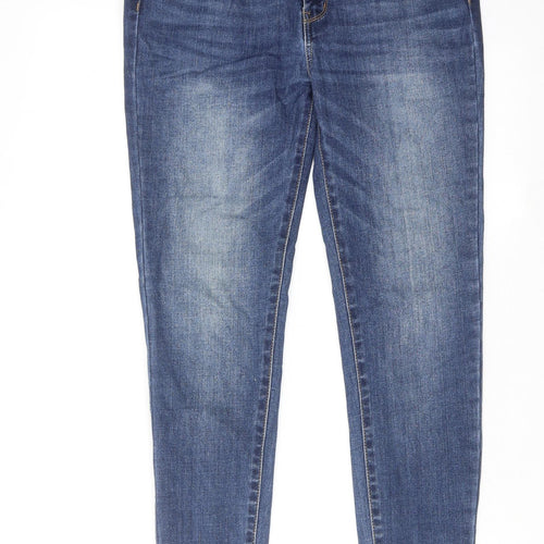 WAX JEAN Womens Blue Cotton Skinny Jeans Size 28 in Regular Zip
