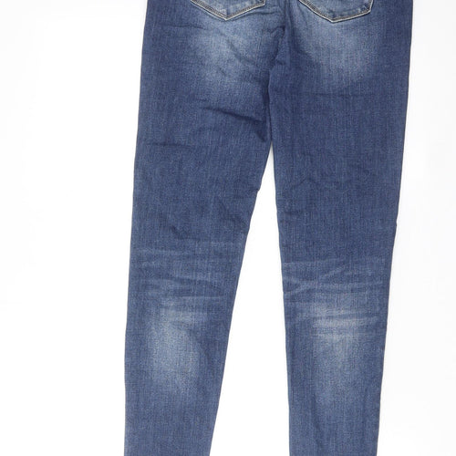 WAX JEAN Womens Blue Cotton Skinny Jeans Size 28 in Regular Zip
