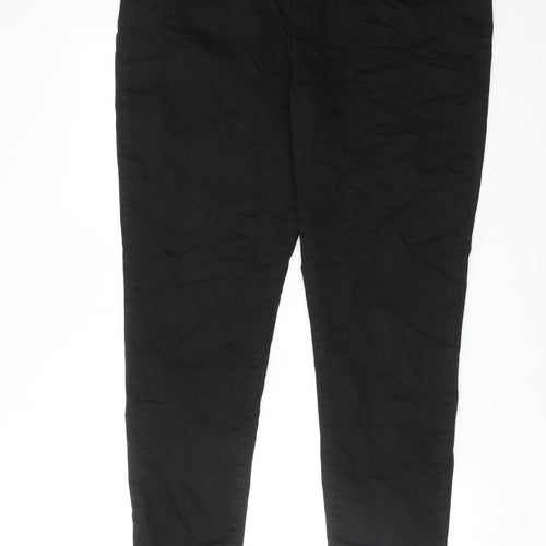 Marks and Spencer Womens Black Cotton Skinny Jeans Size 20 Regular Zip