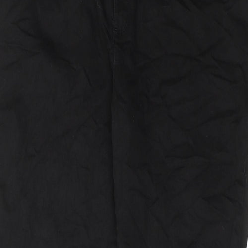 Marks and Spencer Womens Black Cotton Skinny Jeans Size 20 Regular Zip