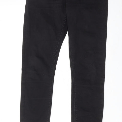 ASOS Womens Black Cotton Skinny Jeans Size 26 L32 in Regular Zip