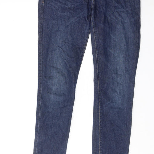 NEXT Womens Blue Cotton Skinny Jeans Size 10 Regular Zip