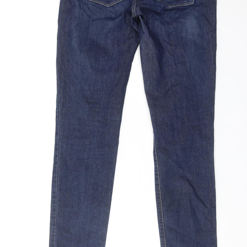 NEXT Womens Blue Cotton Skinny Jeans Size 10 Regular Zip