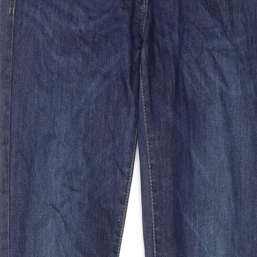 NEXT Womens Blue Cotton Skinny Jeans Size 10 Regular Zip