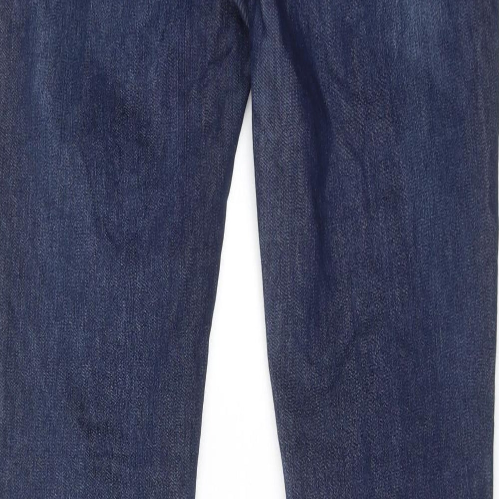 NEXT Womens Blue Cotton Skinny Jeans Size 10 Regular Zip