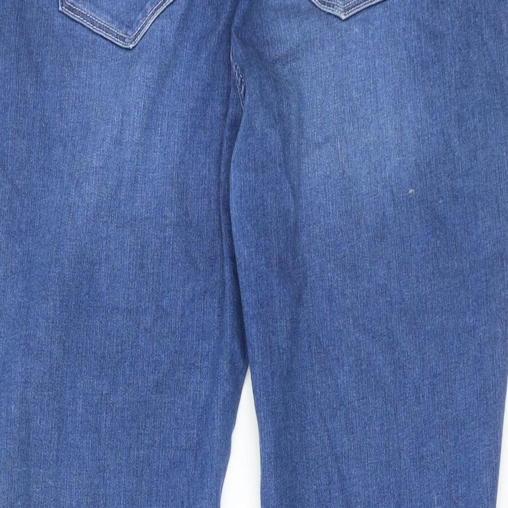 NEXT Womens Blue Cotton Skinny Jeans Size 20 Regular Zip