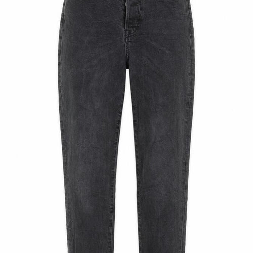 H&M Womens Grey Cotton Skinny Jeans Size 8 Regular Zip