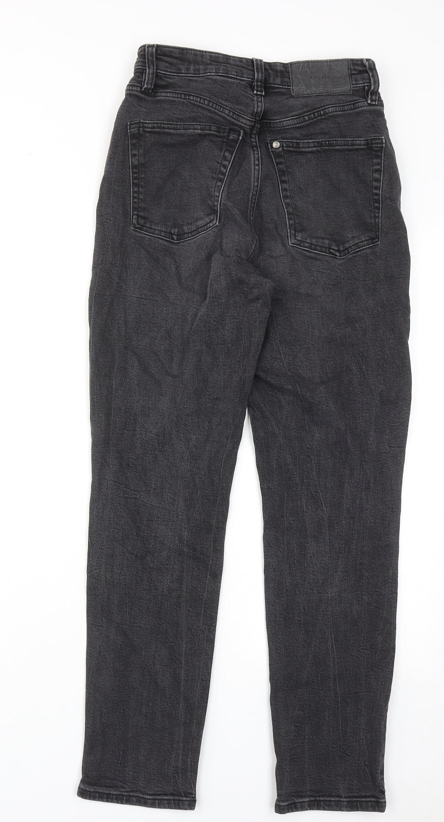 H&M Womens Grey Cotton Skinny Jeans Size 8 Regular Zip