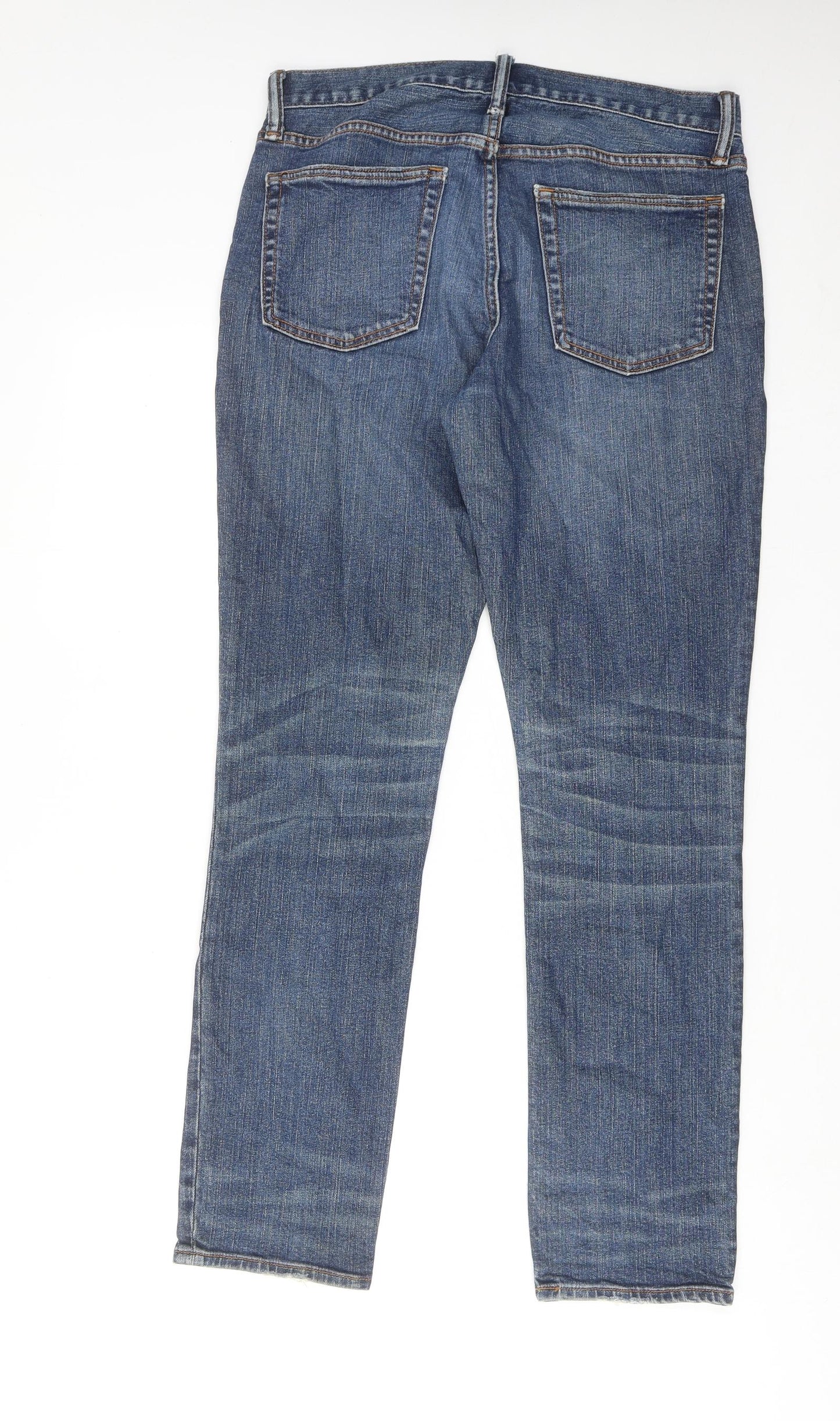 Gap Mens Blue Cotton Skinny Jeans Size 30 in L30 in Regular Zip