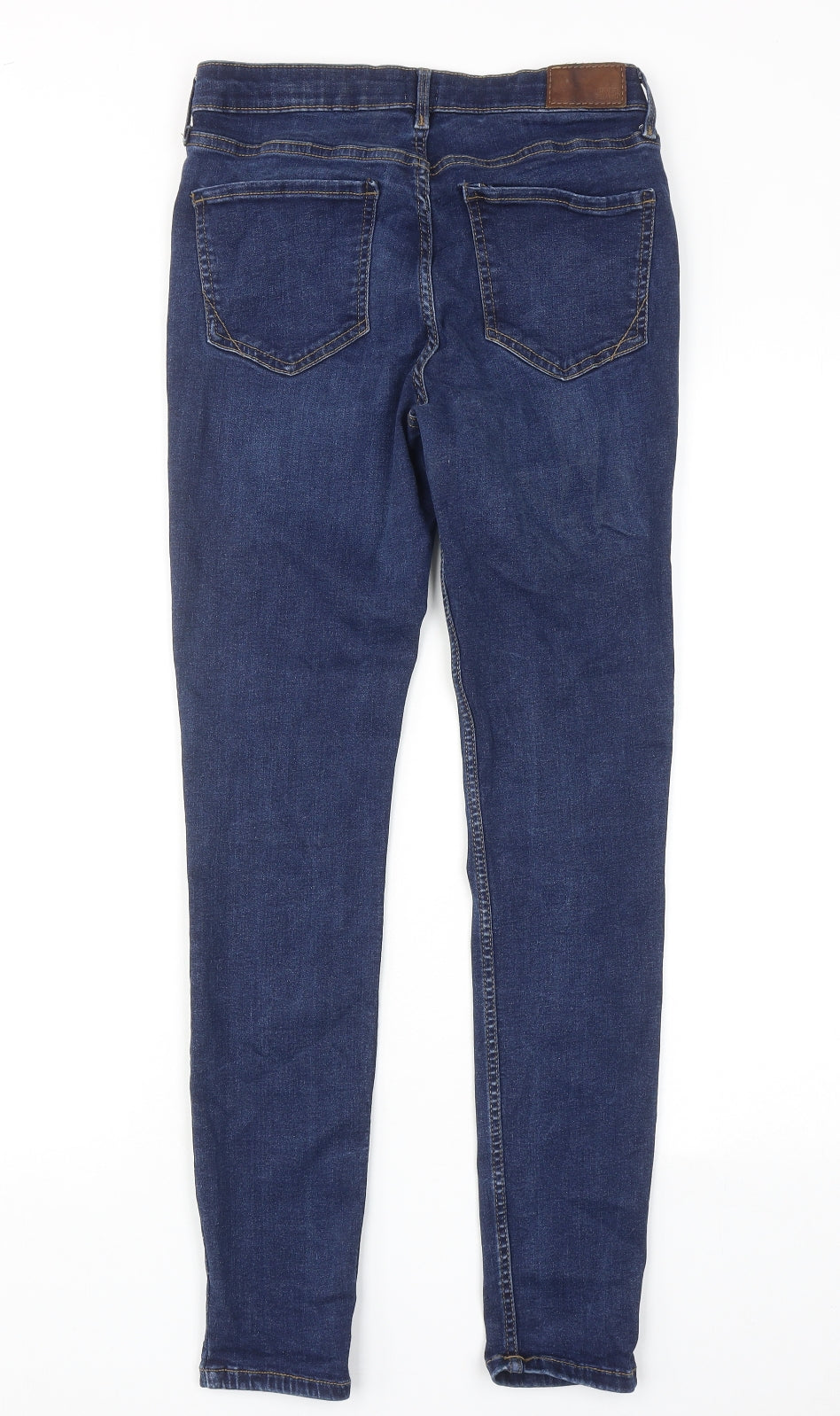 River Island Womens Blue Cotton Skinny Jeans Size 12 Regular Zip