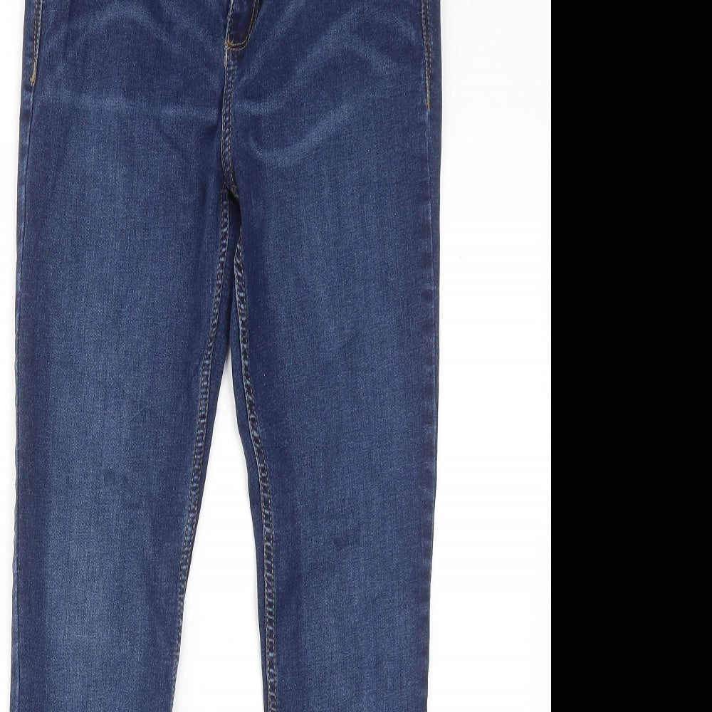 River Island Womens Blue Cotton Skinny Jeans Size 12 Regular Zip