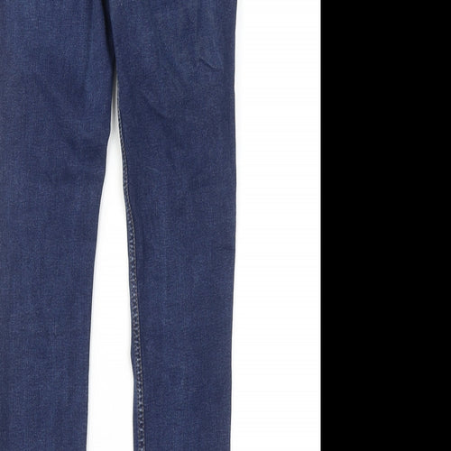 River Island Womens Blue Cotton Skinny Jeans Size 12 Regular Zip