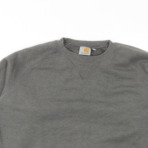 Carhartt Mens Grey Cotton Pullover Sweatshirt Size M