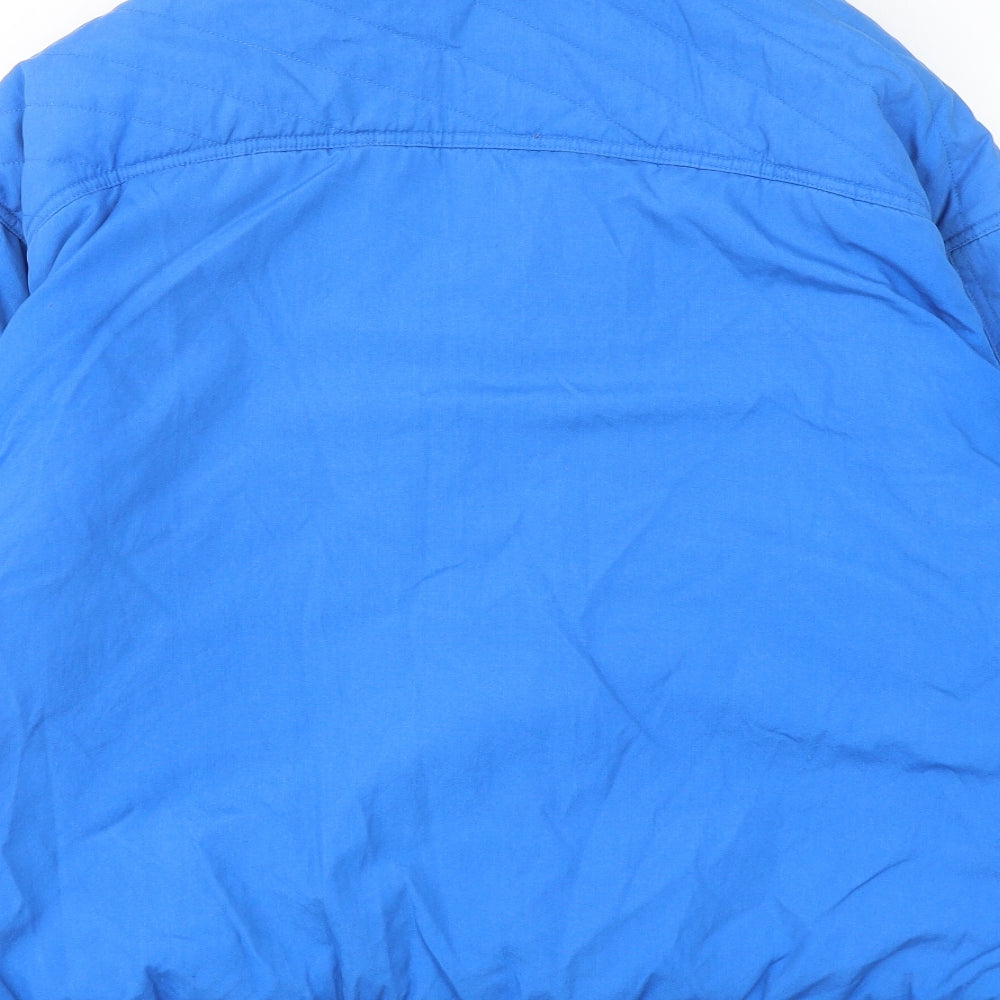 Rodeo Mens Blue Puffer Jacket Jacket Size L Zip