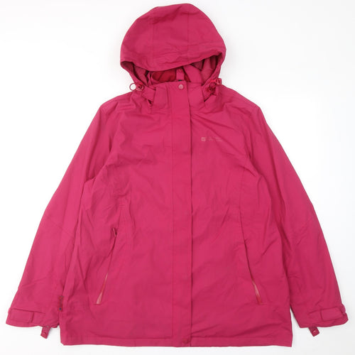 Mountain Warehouse Womens Pink Rain Coat Coat Size 10 Zip