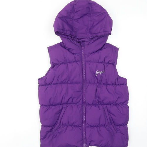 Gap Girls Purple Gilet Jacket Size 12-13 Years Zip
