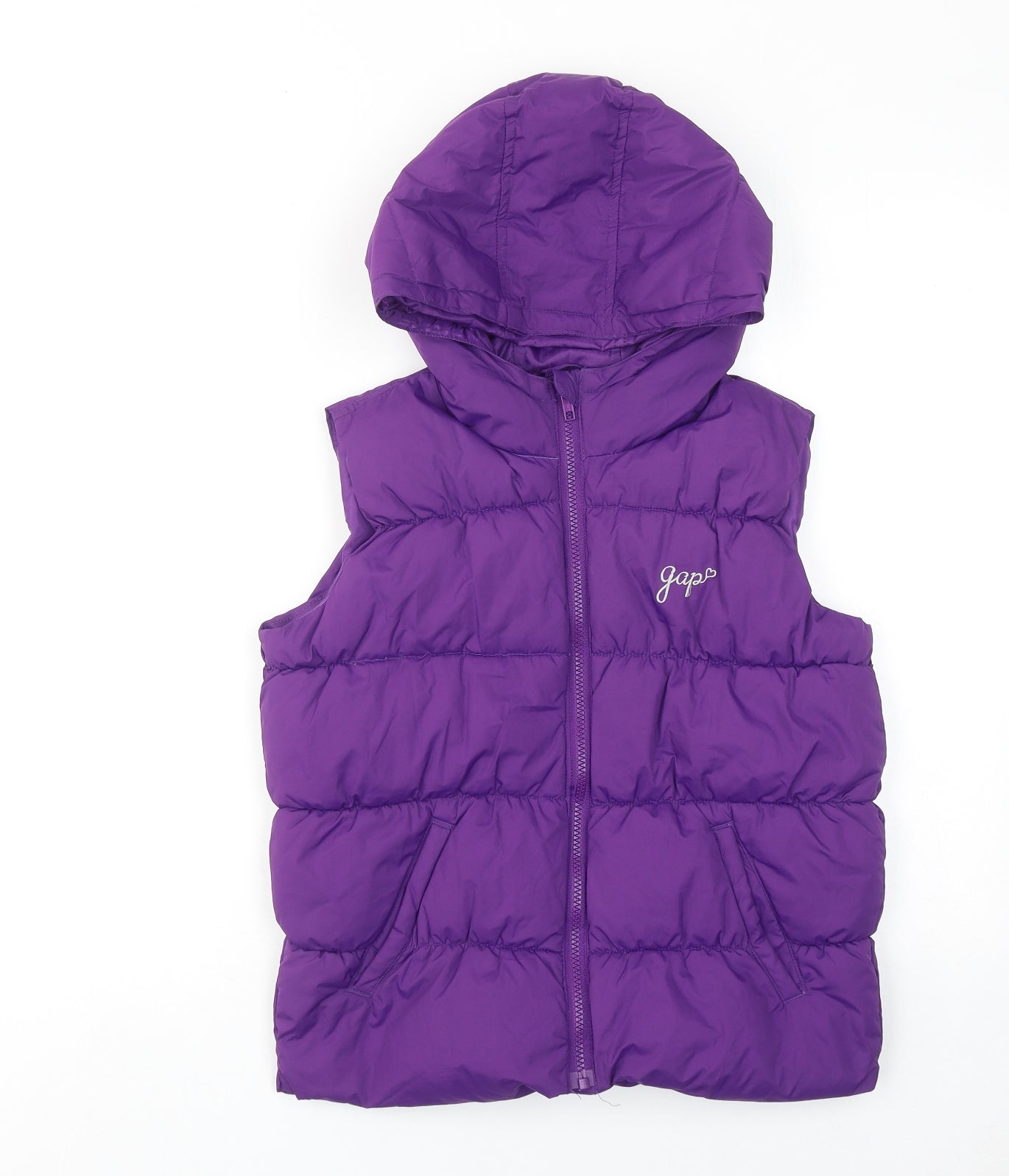 Gap Girls Purple Gilet Jacket Size 12-13 Years Zip