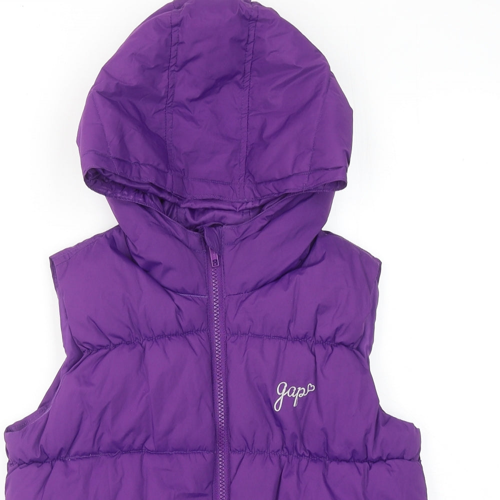 Gap Girls Purple Gilet Jacket Size 12-13 Years Zip