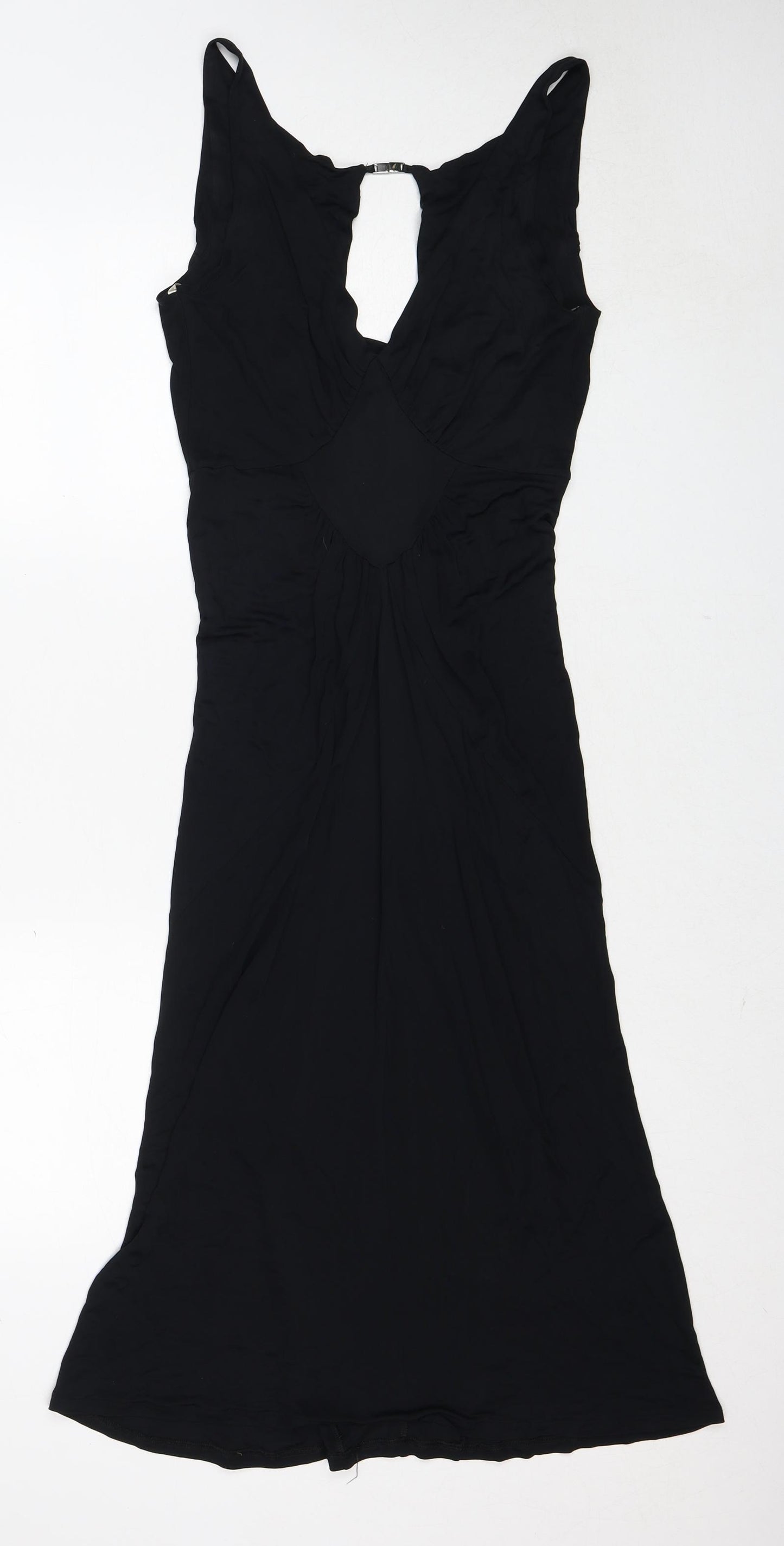 Karen Millen Womens Black Viscose A-Line Size 12 V-Neck Pullover