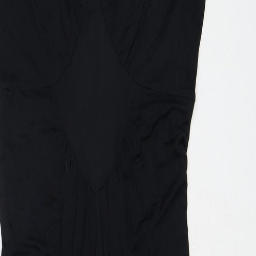Karen Millen Womens Black Viscose A-Line Size 12 V-Neck Pullover