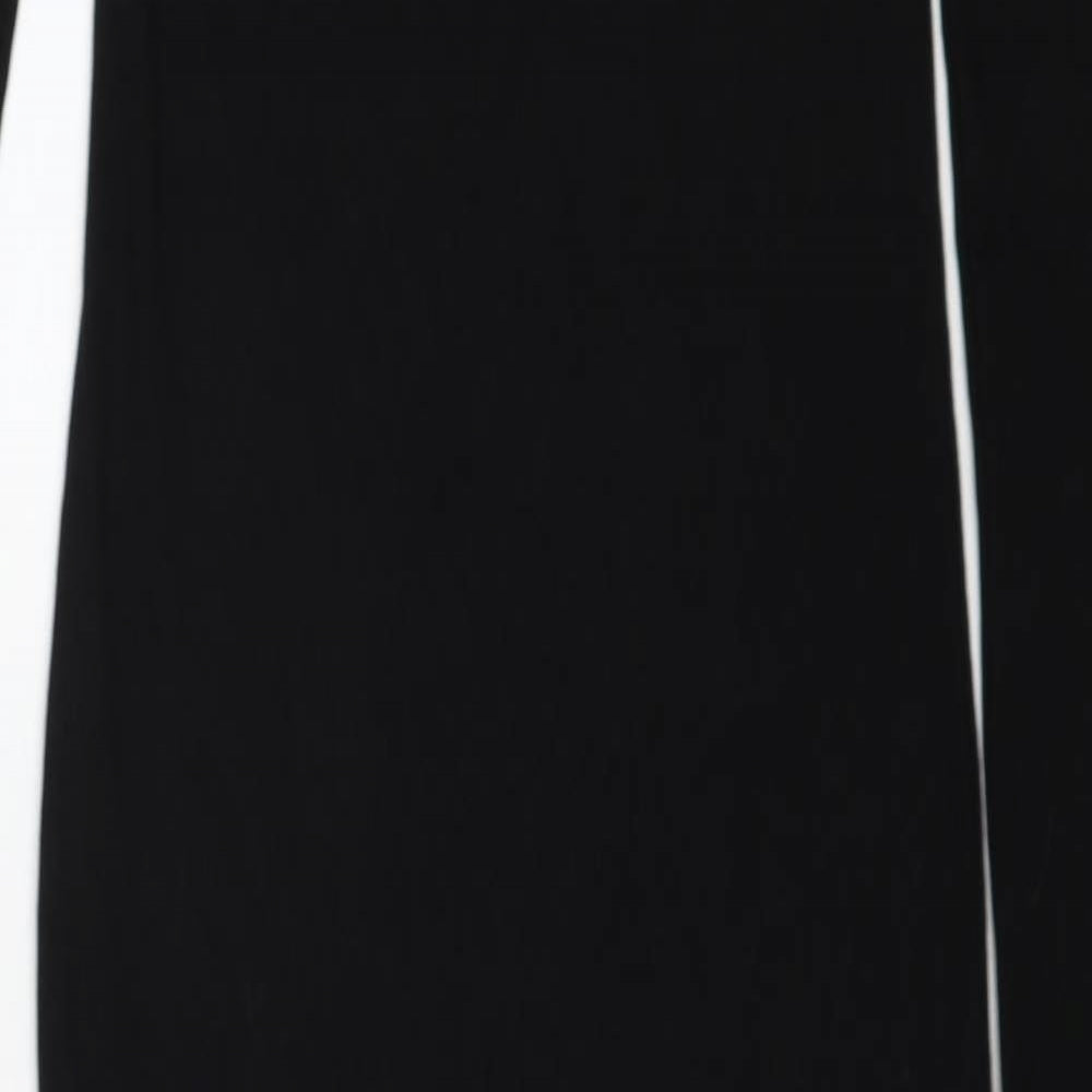 Boohoo Womens Black Cotton Maxi Size 10 Off the Shoulder Pullover